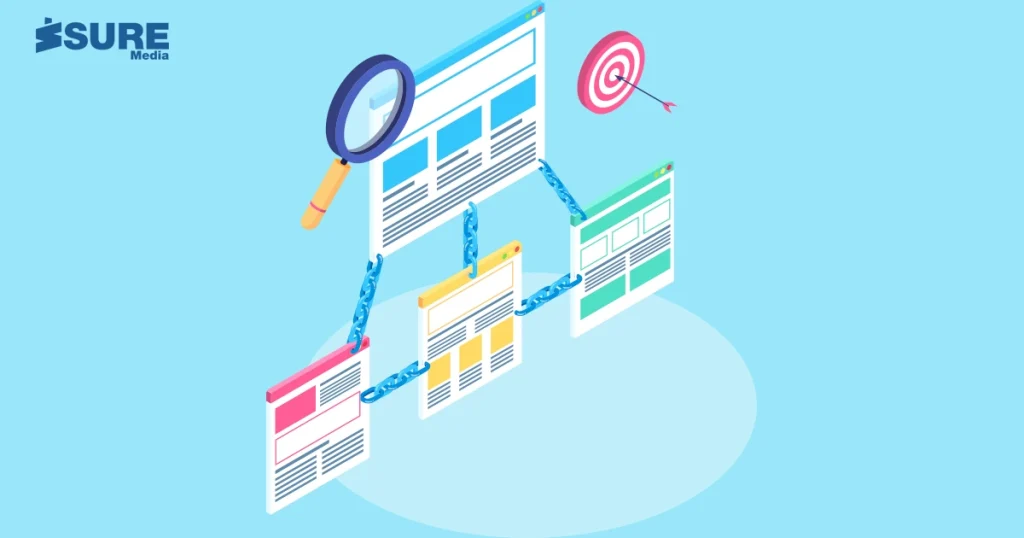 the structure of a URL being represented graphically