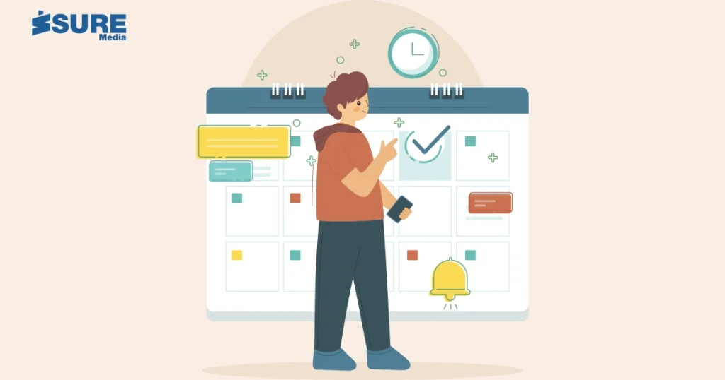 social media content calendar for regular posting