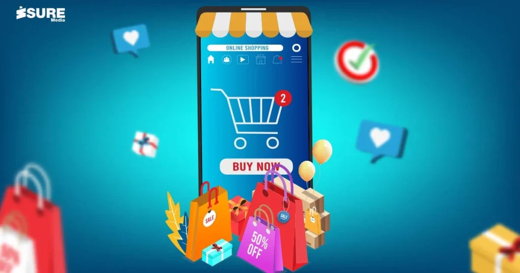 online shopping and ads integrated with social media platforms