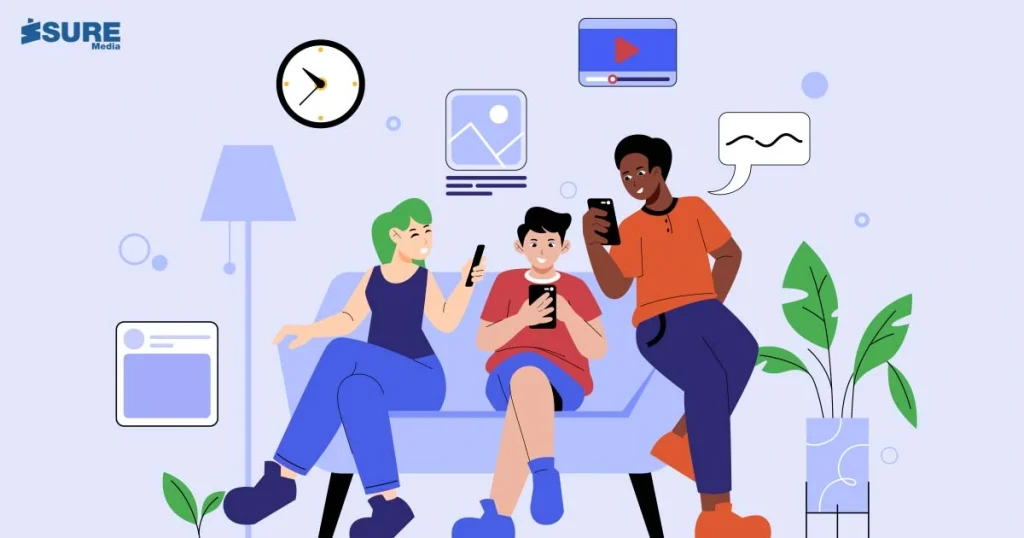 people using phones to check a website’s mobile friendliness