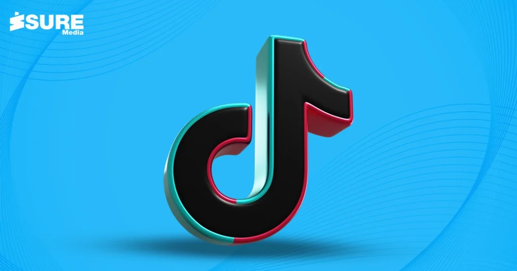 Tiktok icon with blue background, focusing on the social media giant