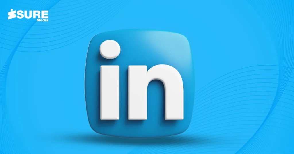 LinkedIn icon with blue background