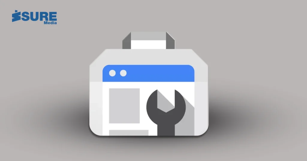 Google search console with isuremedia's logo in the top left corner