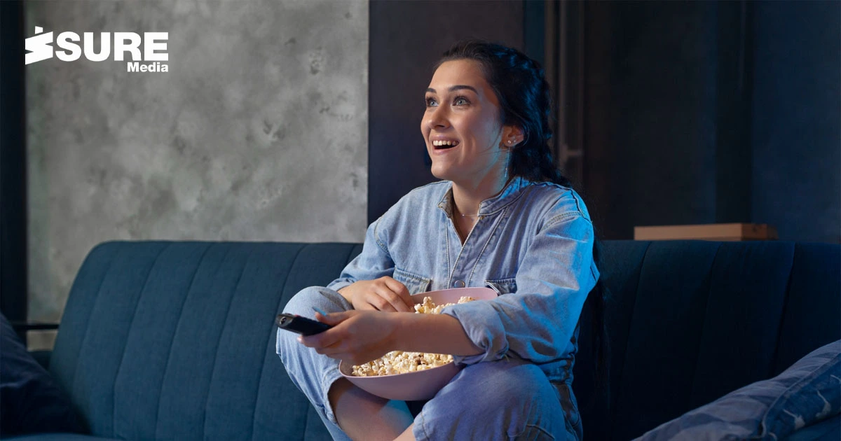 person watching netflix with low attention span